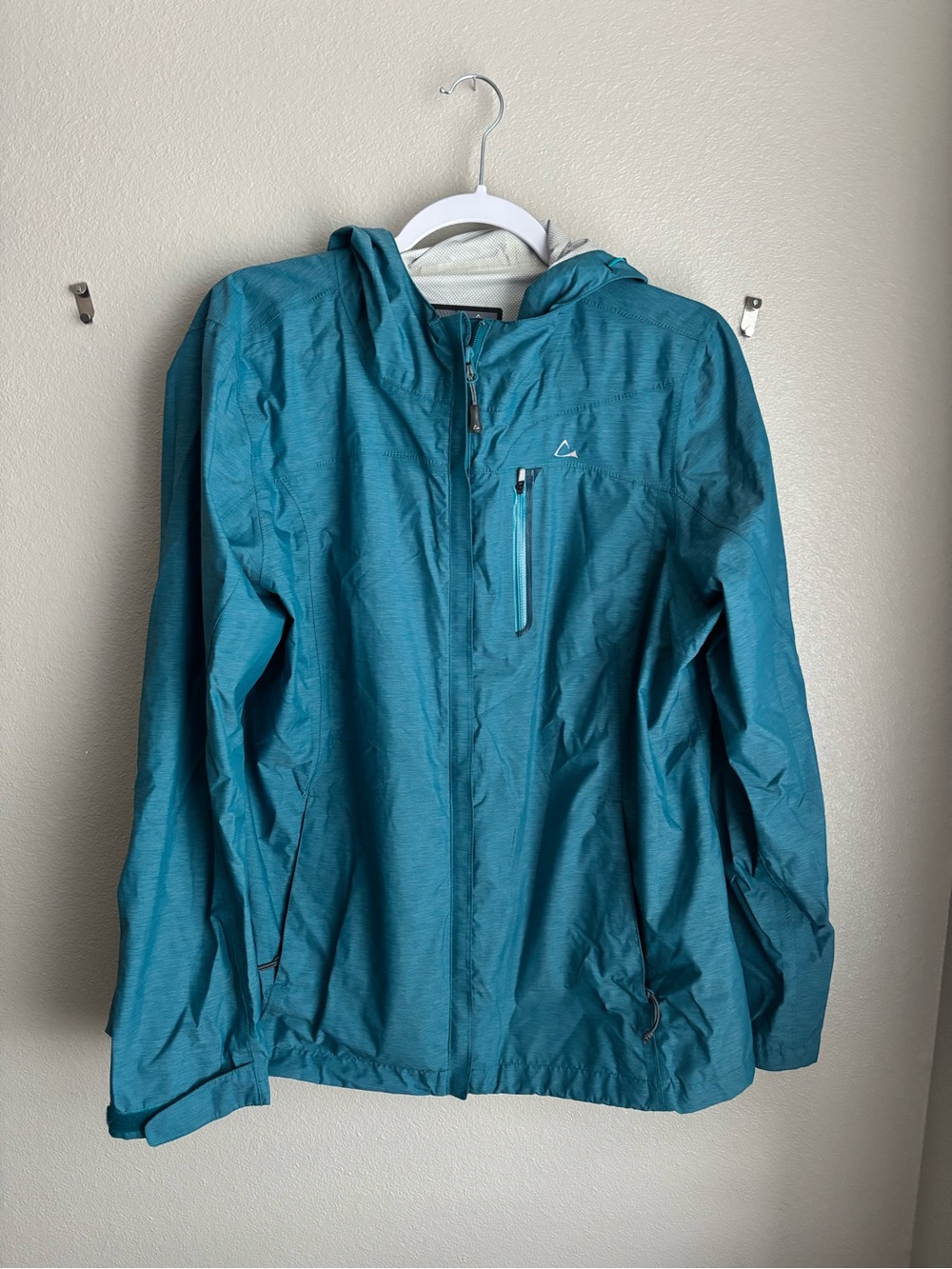 Paradox Womenβs XL Teal Hooded Rain Windbreaker Jacket